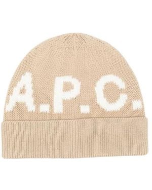 A.P.C. Logo-Embellishment Beanie - Natural