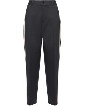 Moncler Tailored Cotton Blend Trousers - Blue