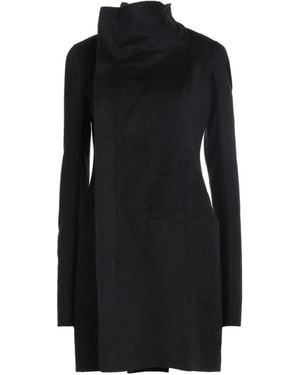 Rick Owens Minimalist Long-Sleeved Turtleneck Coat - Black