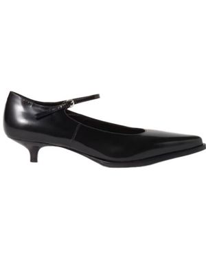 Miu Miu 35Mm Brushed Leather Pumps - Black