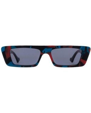 Gucci Eyewear Rectangle Frame Sunglasses - Blue