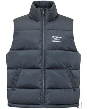 Drole de Monsieur Drôle De Monsieur Padded High Neck Vest - Blue