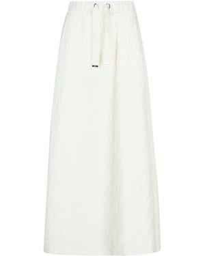 Herno Drawstring Waist Maxi Skirt - White