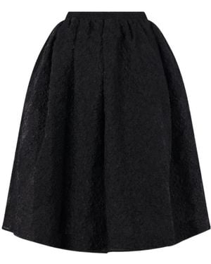 Cecilie Bahnsen Grasmere Quilted Circle Skirt - Black