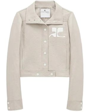 Courreges Courrèges Vinyl Straight Hem Cropped Jacket - White