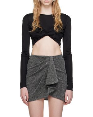 Isabel Marant Ruffled Long-Sleeved T-Shirt - Black