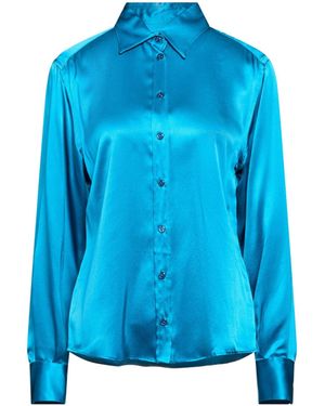 Dolce & Gabbana Solid-Color Satin Shirt - Blue