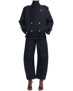 Self-Portrait Denim Jacket - Blue