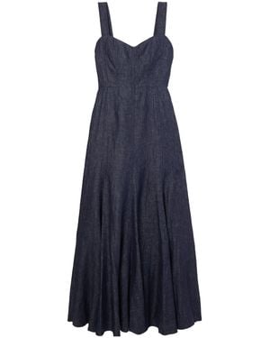 Gabriela Hearst Off Shoulder Dress - Blue