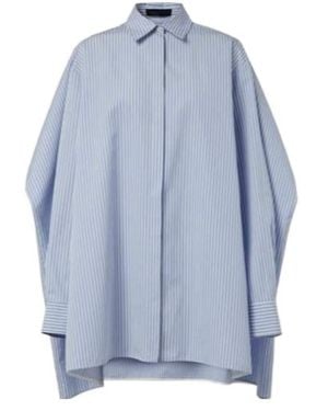 Proenza Schouler Isla Striped Cotton And Silk Minidress - Blue