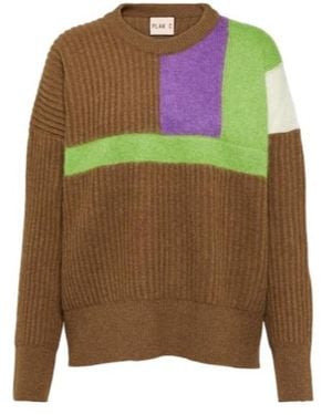 Plan C Color-Blocked Jumper - Green