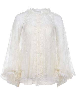 Philosophy Di Lorenzo Serafini Ruffle Detailed Lace Blouse - White