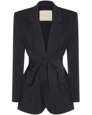 Twinset Floral Tie-Waist Jacket - Black
