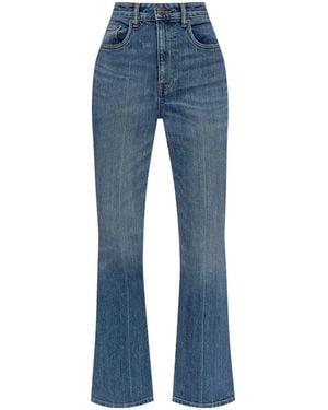 Tory Burch Cropped Flared Jeans - Blue