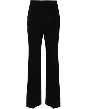 Ermanno Scervino Flared Crepe Trousers - Black