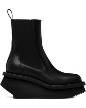 Rick Owens Chelsea Boots With Pull Tab - Black