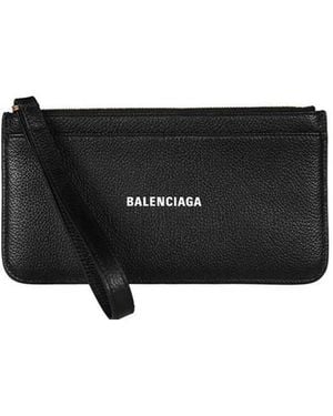 Balenciaga Grain Logo Wallet - Black