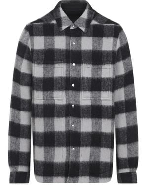 Rick Owens Lapel Long-Sleeved Shirt - Gray