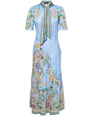 Etro Printed Pattern Dress - Blue