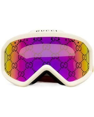 Gucci Eyewear Ski Oversized Frame Goggles - Purple