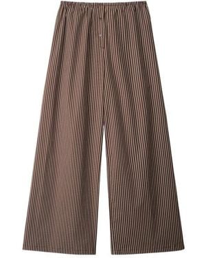 STAUD Elastic Waist Casual Trousers - Brown