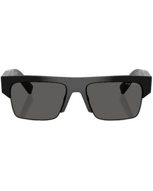 Prada Eyewear Semi-Rimless Frame Sunglasses - Multicolour