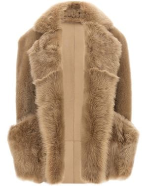 Blancha 'Toscana' Shearling Vest - Brown