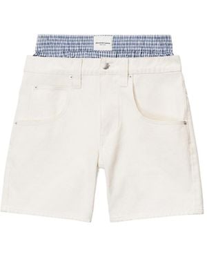 Alexander Wang High-Waisted Boxer Shorts - Blue