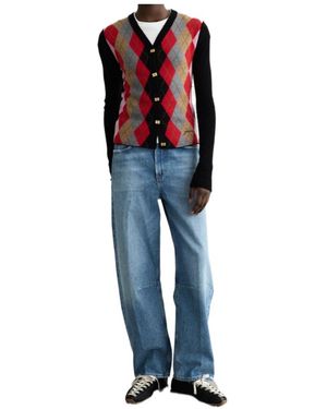 Ganni Long-Sleeved Cardigan - Blue