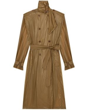 Saint Laurent Double-Breasted Coat - Natural