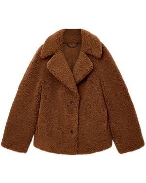 AllSaints Eddie Faux Shearling Jacket - Brown