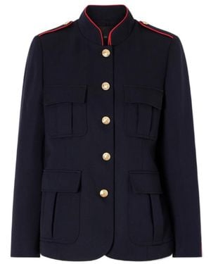 Nili Lotan Silas Wool-Gabardine Jacket - Blue