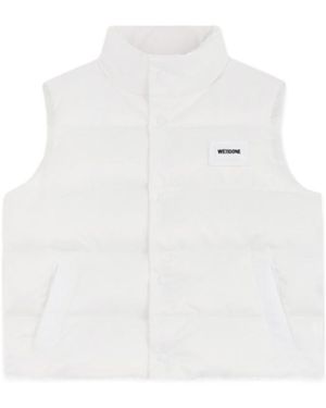 we11done Upright Neck Down Vest - White
