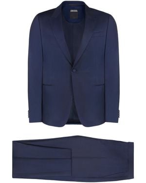 ZEGNA Single-Breasted Two-Piece Suit - Blue