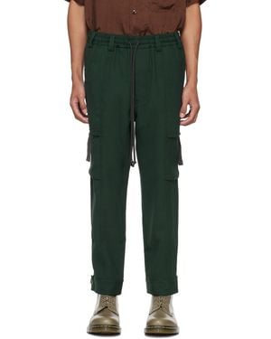 Song For The Mute Tabbed Straight-Leg Cargo Pants - Green