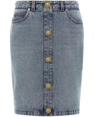 Balmain Denim Skirt Skirts Light - Blue