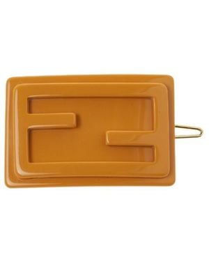 Fendi Logo Rectangular Hairpin - Multicolor