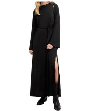 AllSaints Susannah Removable Sleeve Maxi Dress - Black
