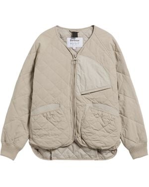 Barbour Quilted Zip-Up Jacket - Natural