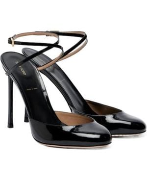 Tom Ford Patent Leather Slingback Pumps - Black