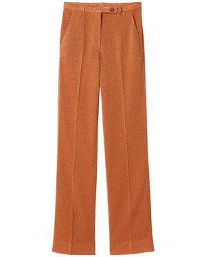 Miu Miu Straight-Leg Lurex Pants - Orange
