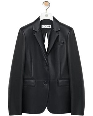 【関税・送料込み】LOEWE Black double-breasted jacket Double breasted jacket in wool and mohair Black - LOEWE