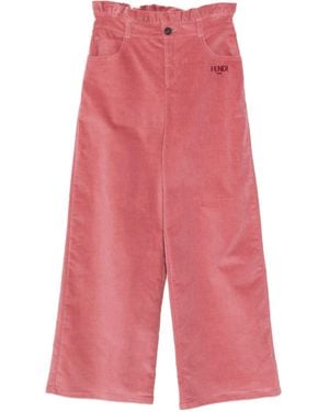 Fendi Pantalone Cotton Corduro - Red