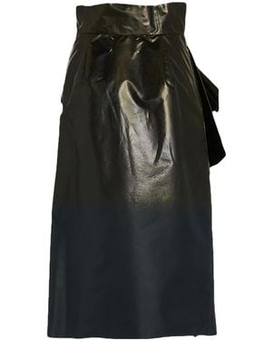 Maison Margiela Color-Block Ruffled Umbrella Skirt - Black