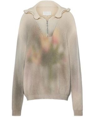 Maison Margiela Zip Knit Pullover - Natural