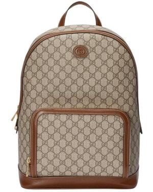 Gucci Gg Supreme Backpack - Natural