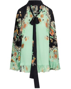 Roberto Cavalli Kimono Print Mini Dress - Green