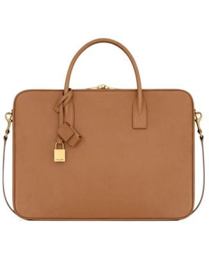 Saint Laurent Sac De Jour Large Slim Bauletto Bag - Brown