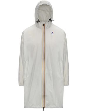 K-Way Long Waterproof Jacket - White