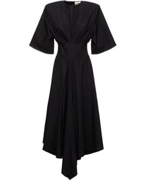 Alexandre Vauthier Short-Sleeved Horn Dress - Black